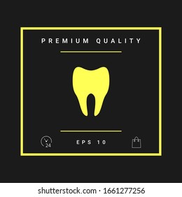 Símbolo del icono dental. Elementos gráficos para el diseño