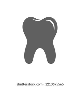 Tooth icon. Symbol tooth isolated on white background. Logo dental. Dental care design template. Vector illustration