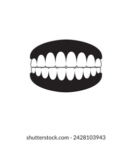 símbolo de icono de diente vector