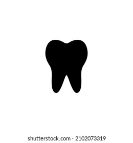 tooth icon symbol. vector isolated on white background