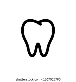 Tooth icon symbol vector on white background