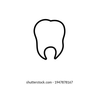 tooth icon, teeth icon vector, in trendy flat style isolated on white background