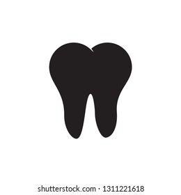 tooth icon in trendy flat design 