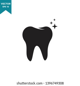 tooth icon in trendy flat design 