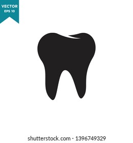 tooth icon in trendy flat design 