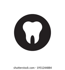 Tooth Icon in trendy flat style. Dentistry symbol for your web site design, logo, app