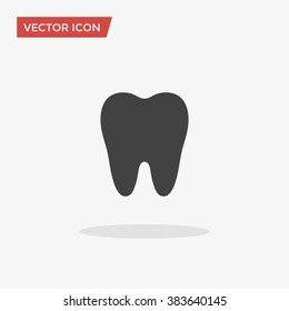 Tooth Icon in trendy flat style isolated on grey background. Dentistry symbol for your web site design, logo, app, UI. Vector illustration, EPS10.