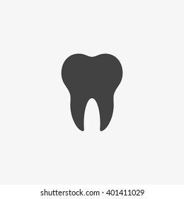 Tooth Icon in trendy flat style isolated on grey background. Dentistry symbol for your web design, logo, UI. Vector illustration, EPS10.