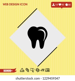 Tooth icon vector