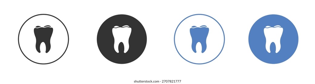 Ilustración de Arte vectorial de icono de diente. para concepto móvil y Diseños web