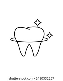 tooth icon, vector best line icon.