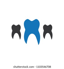 Tooth Icon Vector Blue Stock Vector (Royalty Free) 1103546708 ...