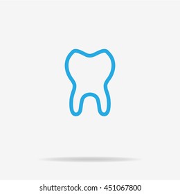 Tooth icon.  Vector concept illustration for design.