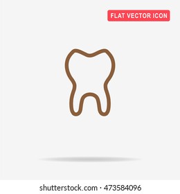 Tooth icon.  Vector concept illustration for design.