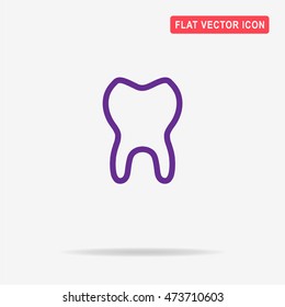 Tooth icon.  Vector concept illustration for design.