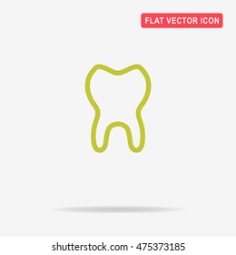 Tooth icon.  Vector concept illustration for design.