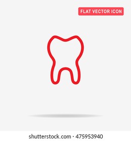 Tooth icon.  Vector concept illustration for design.