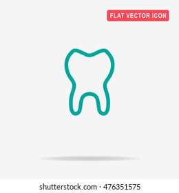 Tooth icon.  Vector concept illustration for design.