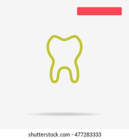 Tooth icon.  Vector concept illustration for design.