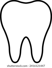 Tooth icon vector, Dentist, bold line icons, editable stroke, teeth whitening, Dental care equipment ,Dental Implant, a sign of medical elements. Orthodontic Protection Linear Pictogram. used for web.