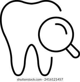 Tooth icon vector, Dentist, bold line icons, editable stroke, teeth whitening, Dental care equipment ,Dental Implant, a sign of medical elements. Orthodontic Protection Linear Pictogram. used for web.