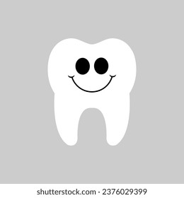 Tooth icon vector. Tooth Fairy illustration sign. Funny tooth symbol or logo.
