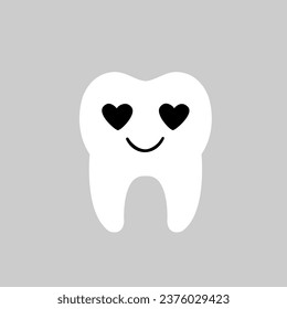 Tooth icon vector. Tooth Fairy illustration sign. Funny tooth symbol or logo.