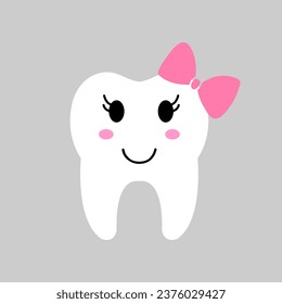 Tooth icon vector. Tooth Fairy illustration sign. Funny tooth symbol or logo.