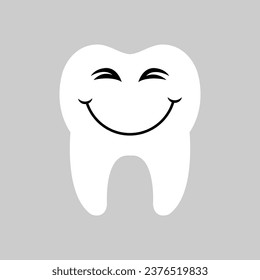 Tooth icon vector. Tooth Fairy illustration sign. Funny tooth symbol or logo.