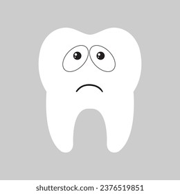 Tooth icon vector. Tooth Fairy illustration sign. Funny tooth symbol or logo.