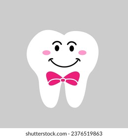 Vector de icono dental. Signo de ilustración de Fairy dental. Símbolo o logotipo divertido de dientes.