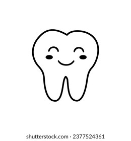 Vector de icono dental. Signo de ilustración de Fairy dental. Símbolo o logotipo divertido de dientes.