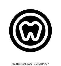tooth icon. vector glyph icon for your website, mobile, presentation, and logo design.