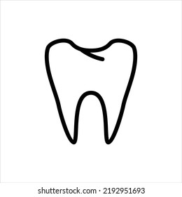 Tooth icon vector graphic illustration