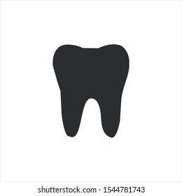 tooth icon vector. humah tooth symbol flat icon design