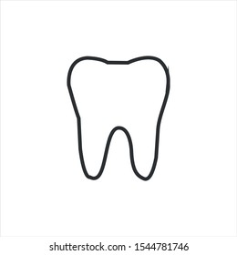 tooth icon vector. humah tooth symbol flat icon design