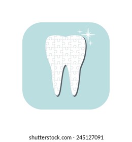 Tooth icon. Vector illustration.