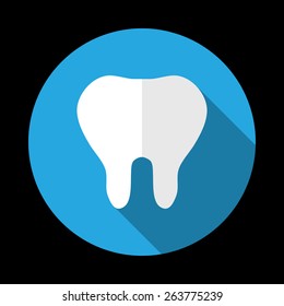Tooth Icon. Vector illustration.