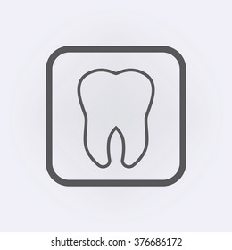 Tooth icon. Vector illustration