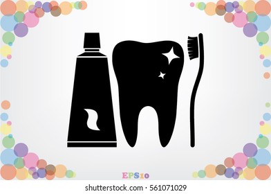 tooth icon vector illustration.