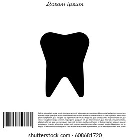 tooth icon. vector illustration