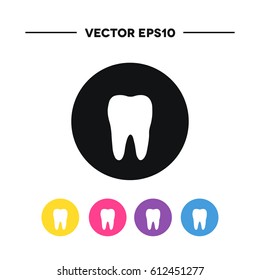 tooth icon. vector illustration