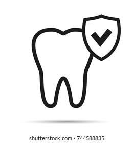 Tooth icon. Vector illustration.