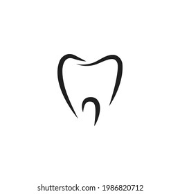 Ilustración vectorial de íconos dentales, logotipo de cuidado dental.