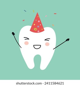 tooth icon vector illustration. Dentist line icon. Tooth shape symbol vector icon. healthy tooth vector icon. Tooth fairy. Concept of medical cabinet, children dentistry.