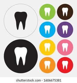 Tooth icon. Vector illustration eps 10