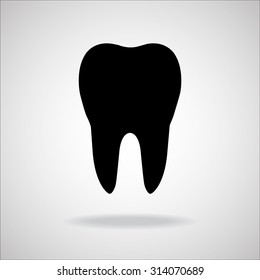 Tooth Icon. Vector illustration. Eps 10