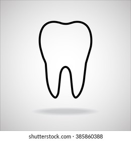 Tooth Icon. Vector illustration. Eps 10