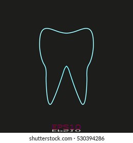 tooth, icon, vector illustration EPS 10