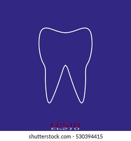 tooth, icon, vector illustration EPS 10